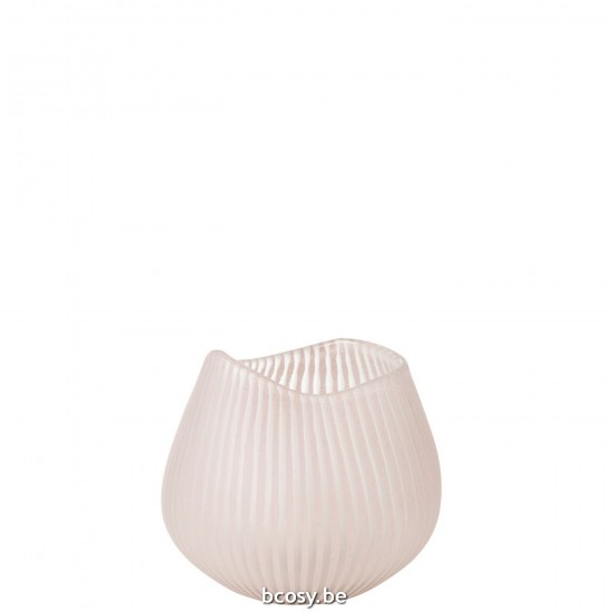 Jline Vase Linie Glas Hell Rosa Small vases.