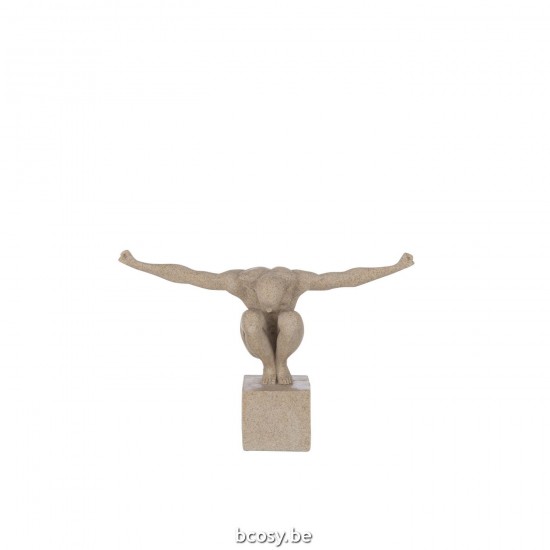 J Line athlètes Jolipa Athlete Sur Socle Effet Marbre Poly Sable Small.