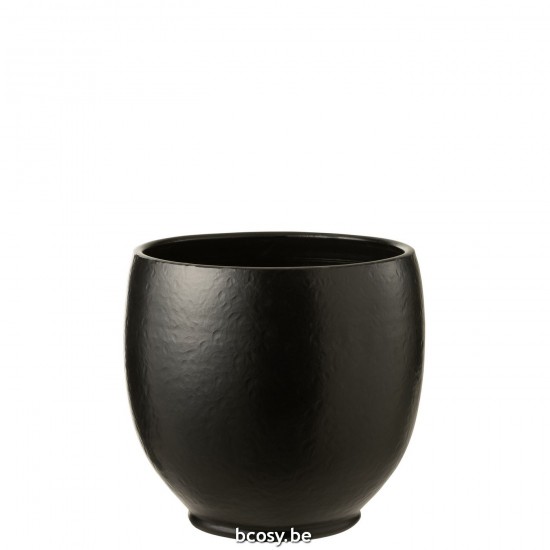 J Line cachepots de fleur Jolipa Cachepot Ying Ceramique Noir Large.