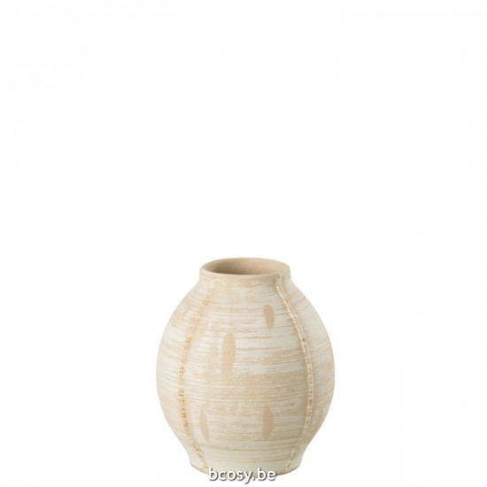J Line vases Jolipa Vase Rond Pierre Beige Small.