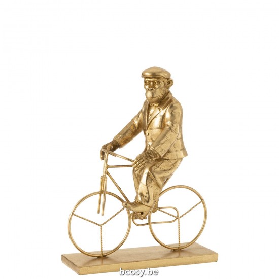 Jline Aap Fiets Poly Goud Large.