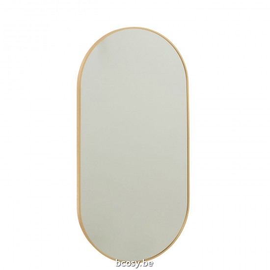 Jline Spiegel Oval Grale Glas Metl Gd Wandspiegeln.