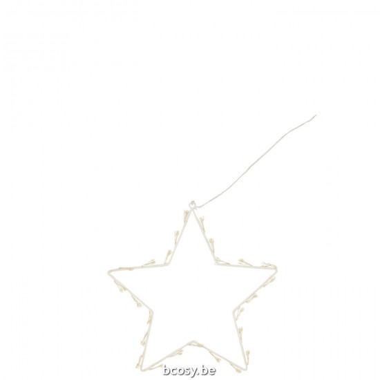 J Line Stella Deco Led Metallo Bianco Small Estrella Deco Led Metal Blanco Small.