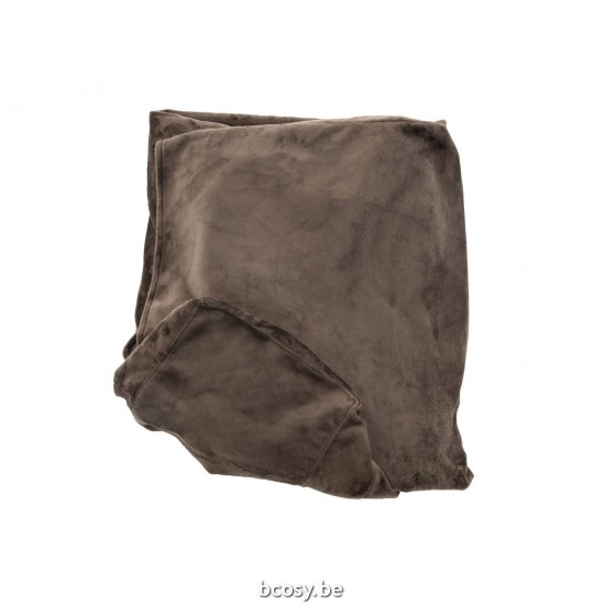 Jline Hoes Zetel 5 Kussens Monaco Sofa Velvet Donker Bruin.