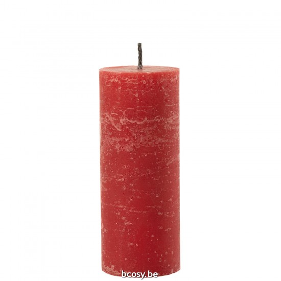 J Line bougies Jolipa Bougie Exterieure Pilier Paraffine Rouge Large 45Heures.