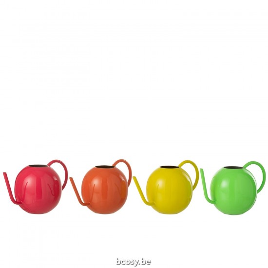 J Line arrosoirs Jolipa Arrosoir Rond Fer Mix Assortiment De 4.