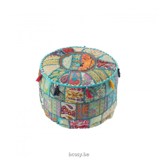 J Line 41670 pouf Poufs Footstools Online Webwinkel Puffs Voetbankjes Landelijke stijl Meubels Hockers Online Winkels poefs b.