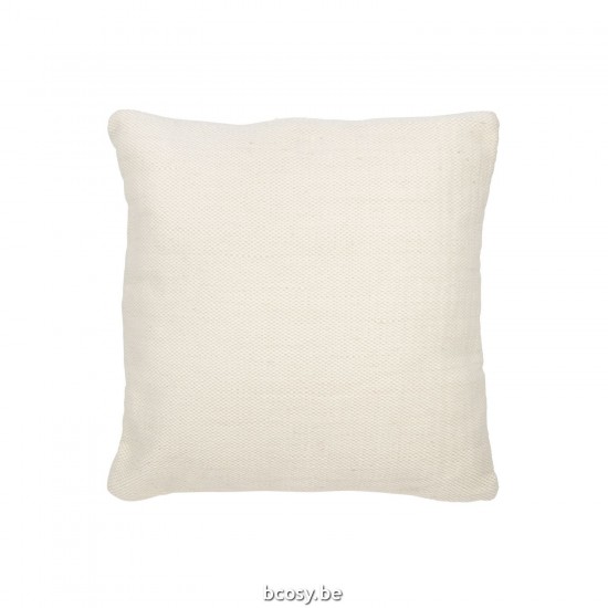 Jline Kissen Gewoben Wolle Creme Large kissen.