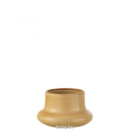 J Line Flowerpot Organic Ceramic Beige Small flowerpots.