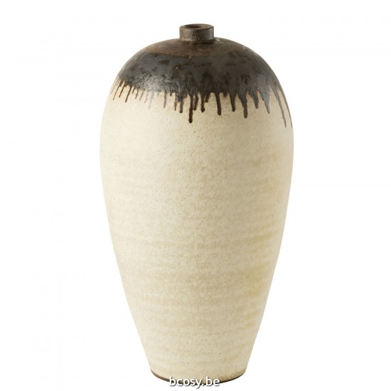 J Line Vase Lombok Ceramic Beige Brown Large large vases Tall vases High vases.