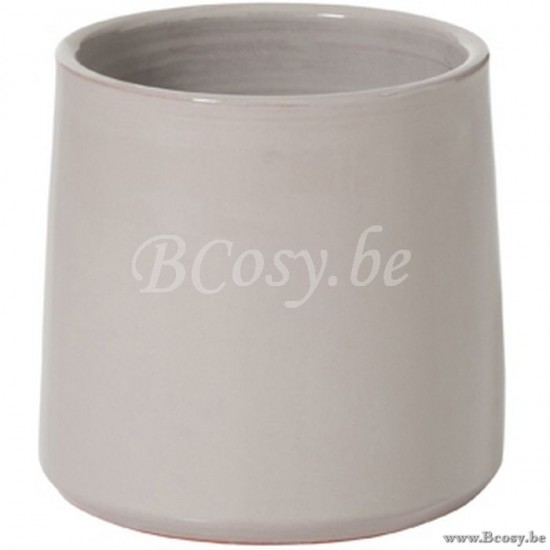 cachepots de fleur Jolipa Jline Cachepot Rond Ceramique Gris Small