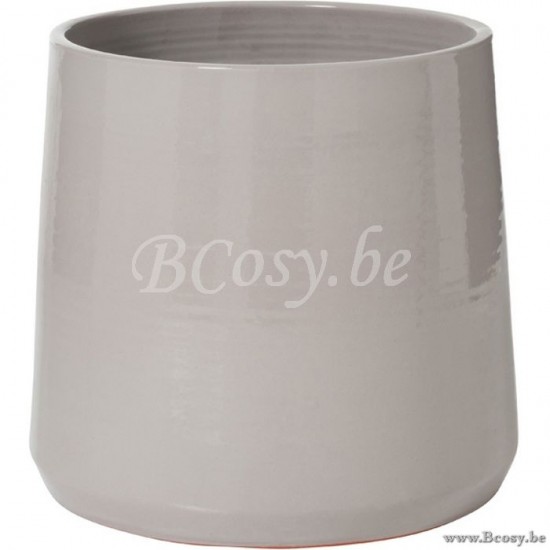 J Line Jline Bloempot Rond Keramiek Grijs Extra Large