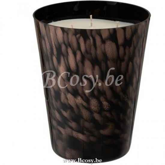 J Line Jline Scented Candle Noa Sandalwood Black Gold Large scented candles