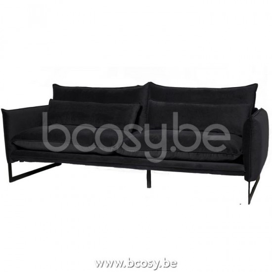 Lifestyle94 Home collection MILAN SOFA 3 SEAT SEVEN ANTHRACITE 67 B220/H88/D100