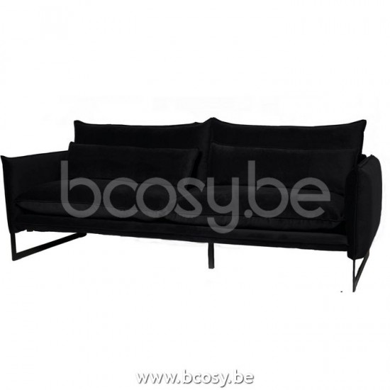 Lifestyle94 Home collection MILAN SOFA 3 SEAT SEVEN ONYX 169 B220/H88/D100