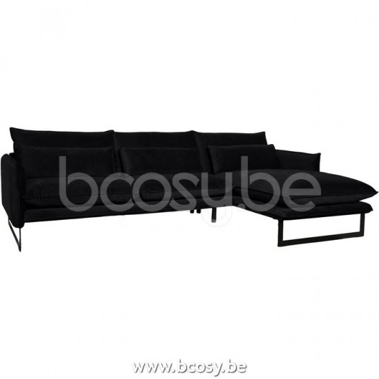 Lifestyle94 Home collection MILAN LOUNGE SOFA R SEVEN ONYX 169 B280/H88/D160