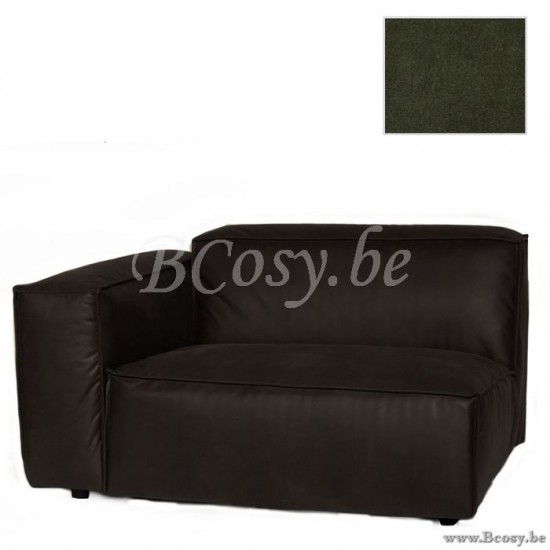 Lifestyle94 Home collection VERONA 1,5 SEAT ARM L SEVEN HUNTER GREEN 156 B128/H75/D104