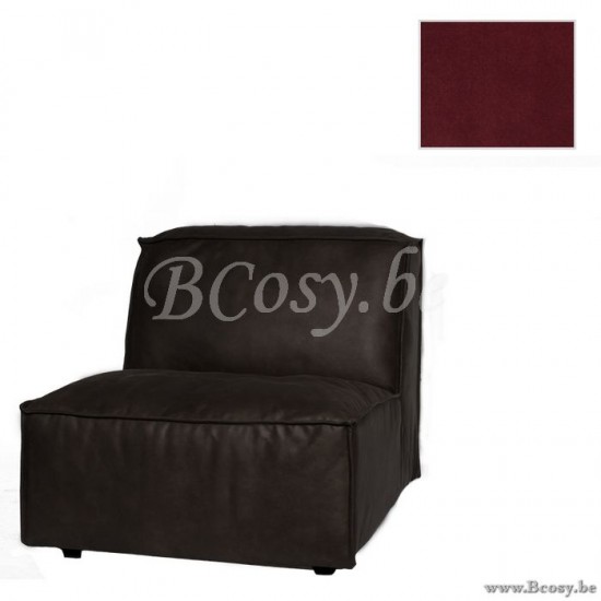 Lifestyle94 Home collection VERONA 1 SEAT NO ARMS SEVEN WINE RED 39 B94/H75/D104