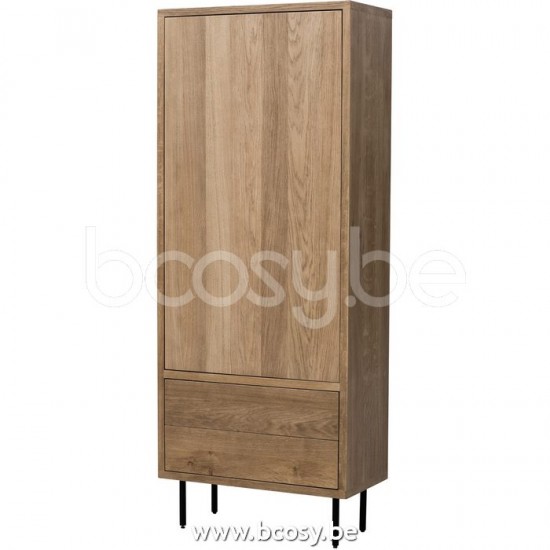 Lifestyle94 Home collection TUCSON CABINET 1 DOOR NATURAL 80X40X200