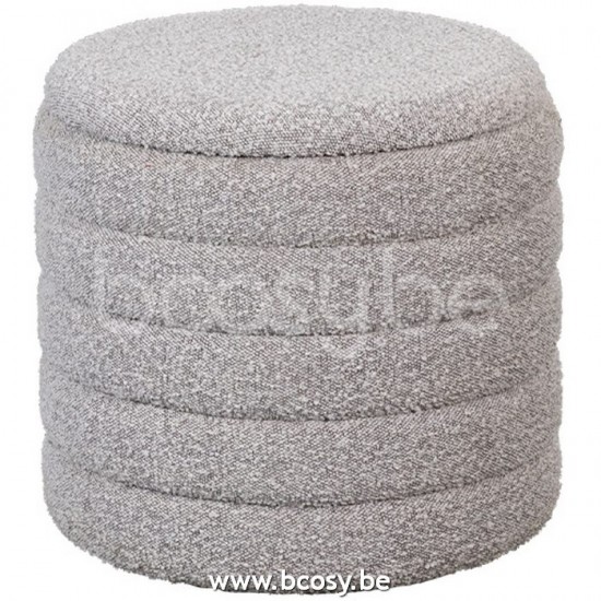 Lifestyle94 Home collection MINCO STORAGE POUF GREY