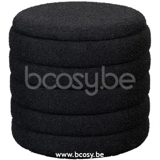 Lifestyle POUF DE RANGEMENT MINCO NOIR