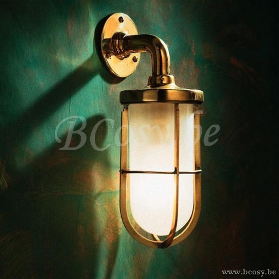 Tekna Nautic DOCKLIGHT WALL brons gepolierd mat glas NA 800.10.201 NAU80010201