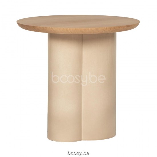 Vincent Sheppard Arvin Rond Table d'appoint Cadre en Céramique Mushroom dessus de table Chêne naturel.