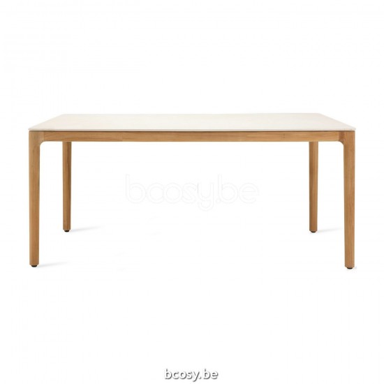 Vincent Sheppard Table à manger Elko Elko 180x90 Table de Jardin Cadre en Teck non traité.