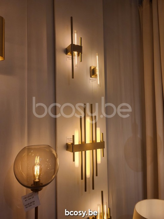 Marckdael wandlamp Vienna Marckdael 1022-3F-OTT-LINEAR-30-50CM-SG-FRONT Contemporal ottone-messing wandlamp VVD VDV Verlichting van Dijck Dy.