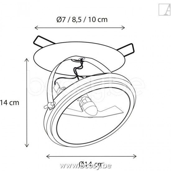 Authentage CEN0L1I70 Authentage CENTONZE Spot light recessed spot downlight G53 Bronze Authentage Recessed spots spotlights.