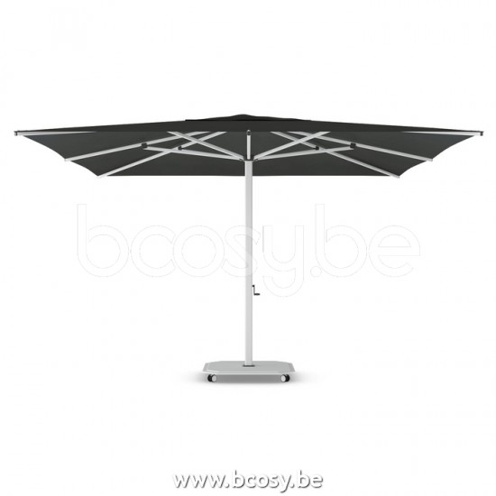 Jardinico JCP201 400x400 Quadratischer Ampelschirm Weisser Mast Stoff Pitch Sunbrella Plus Marine.