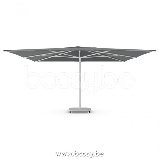 Jardinico JCP202 500x500 Quadratischer Ampelschirm Weisser Mast Stoff Onyx Sunbrella Plus Marine.