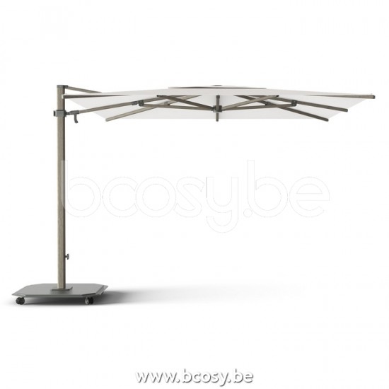Jardinico JCP301 300x300 Quadratischer Freiarmschirm Strukturiertes Cappuchino Aluminium Mast Stoff Pearl Sunbrella Plus Marine.