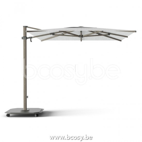 Jardinico JCP302 260x260 Quadratischer Freiarmschirm Strukturiertes Cappuchino Aluminium Mast Stoff Ice Sunbrella Plus Marine.