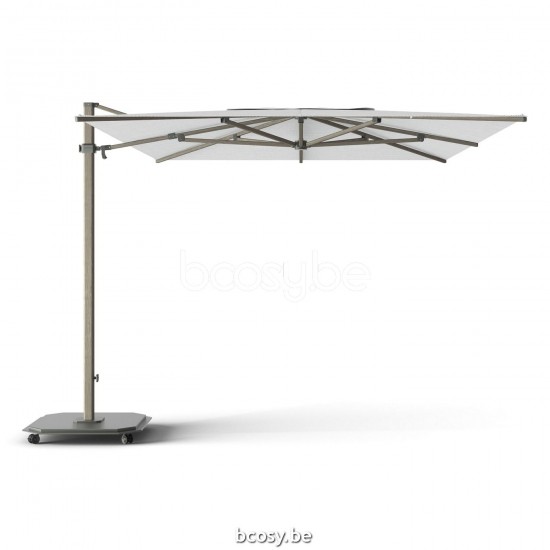 Jardinico CARACTERE JCP402 300x425 Rectangular Sidepost Cantilever Free Pole Mast Floating Parasol 3x4,25 Pole Mast Post Cappuccino Structured Powder Coated Aluminium| Canopy-fabrics Ice Sunbrella Plu.