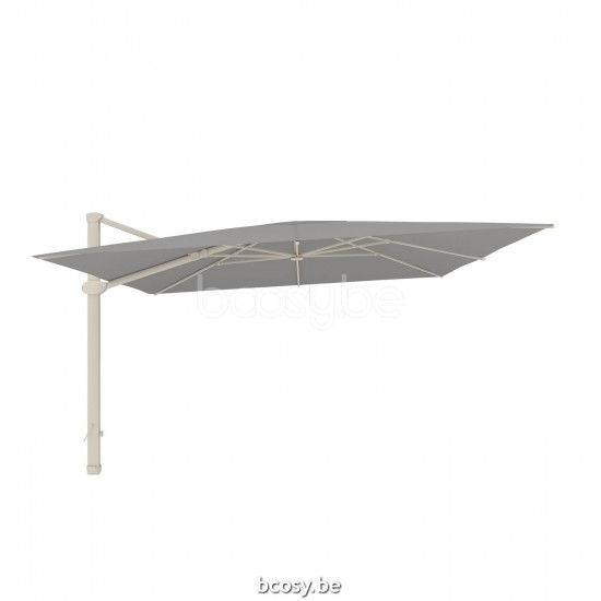 Jardinico LIMA 400x400 Square Sidepost Cantilever Free Pole Mast Floating Parasol 4x4 Pole Mast Post Linen Powder Coated Aluminium| Canopy-fabrics Gris Nature Classic-Acryl solids.