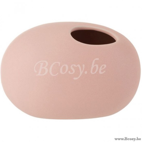 vases Jolipa Jline Vase Ovale Ceramique Rose Pastel Small