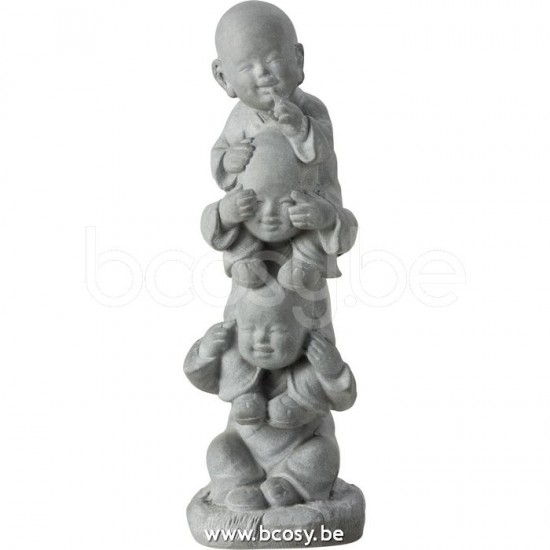 frères Moines statuettes Jolipa J Line Jline Moine Sur Les Epaules Resine Gris