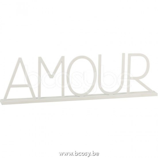 lettres statuettes Jolipa J Line Jline Amour Metal Blanc