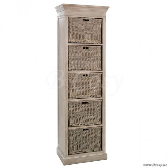 J Line 13433 Meubles Landmoebel Muebles Landelijke stijl Meubels Meubelen Opbergkasten Furniture Opbergkast Bergkast Bergkasten Kast schrank regal mit koerbe Mobili Mandenkast Mobilier rural Mandenkas