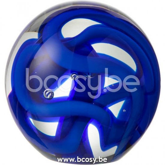 J Line Jline Jolipa 23469 Presse Papier Slinger Glas Blauw Medium