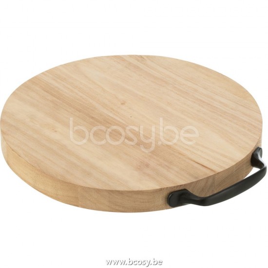 J Line Jline Plank Round Wood Natural Small chopping boards