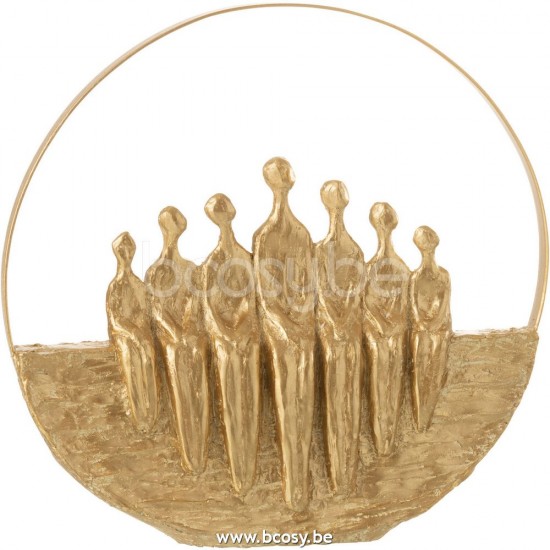figurines statuettes Jolipa J Line Jline Personnages 7Pieces Cercle Poly Or