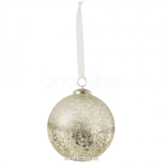 boules de noel Jolipa J Line Jline Boule De Noël Verre Casse Argent Large