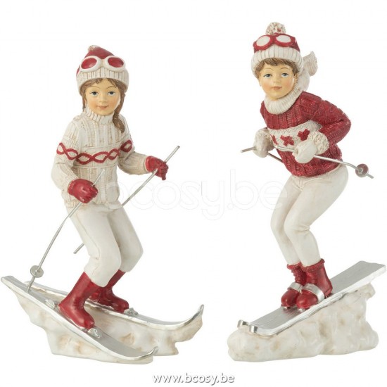hivers Jolipa J Line Jline Fille Et Garçon Ski Blanc Rouge Assortiment De 2
