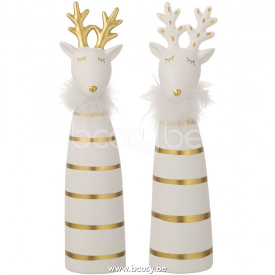 J Line Jline Moose Ceramic Stripes Gold White Large Ass2 mooses leopards