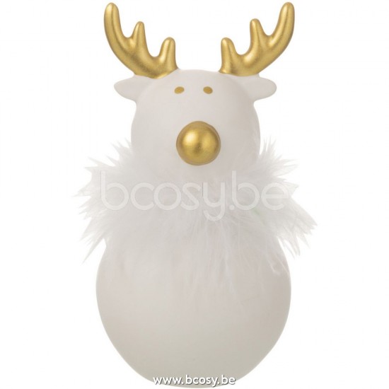 elans leopards de noel Jolipa J Line Jline Elan Ceramique Rond Lignes Or Blanc Small