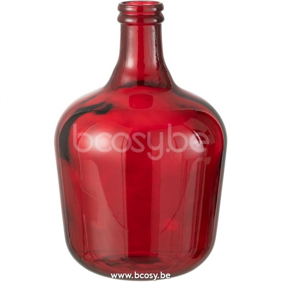 vases Jolipa J Line Jline Vase Carafe Verre Rouge Medium