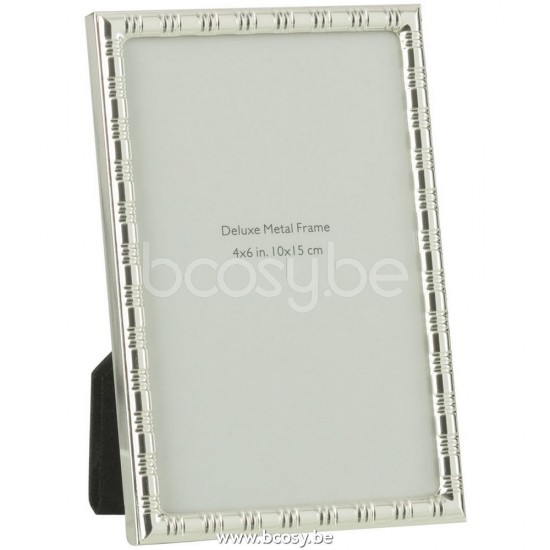J Line Jline Photo Frame Rounded Lines Border 10X15 Metal Silver Small photo holder picture frame holders frames
