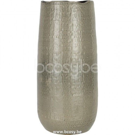 J Line Jline Vase Pattern Ceramic Light Grey Large